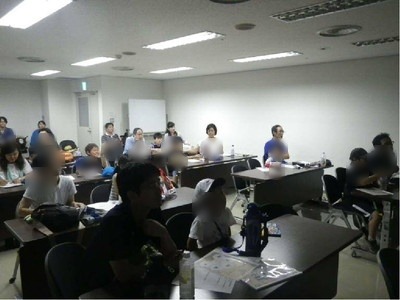 名古屋市科学館での化石のお話の会場